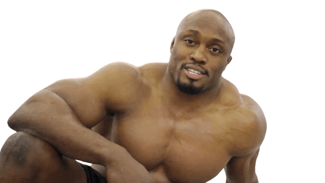 Muscled Man Portrait PNG image