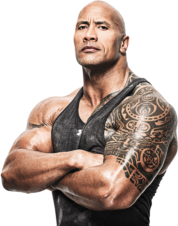 Muscled Manwith Tattoo PNG image