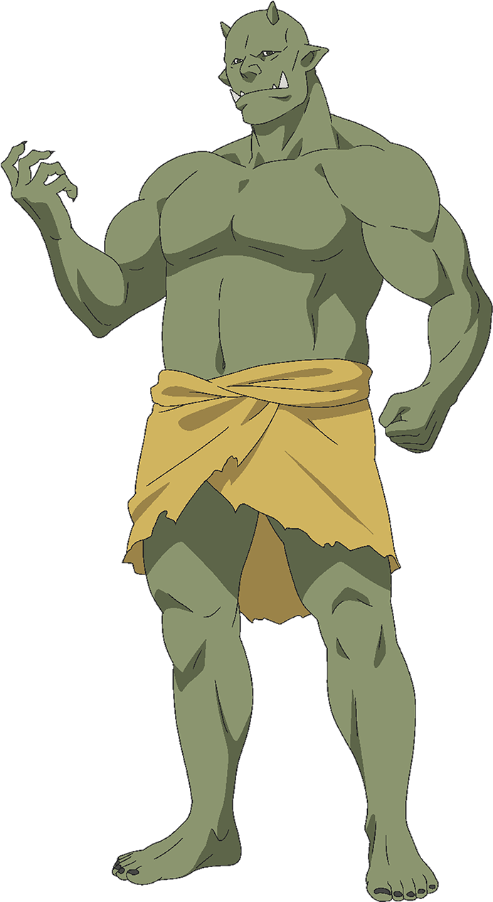 Muscled Orc Illustration PNG image