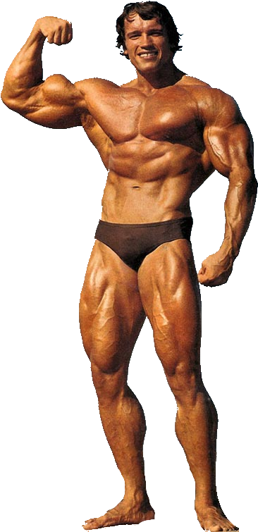 Muscular Bodybuilder Flexing Biceps.png PNG image