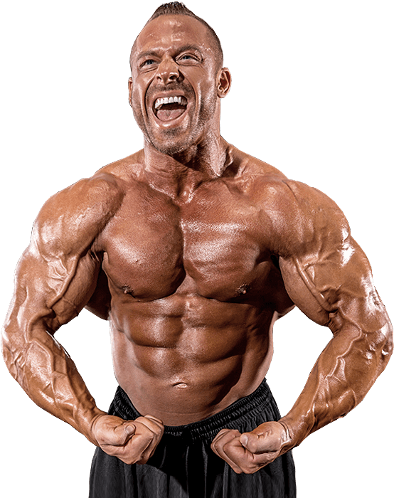 Muscular Bodybuilder Flexing PNG image