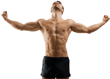 Muscular Man Celebrating Victory PNG image