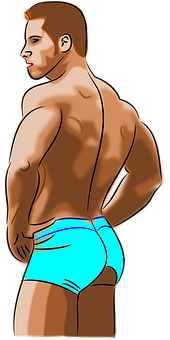Muscular Man Illustration PNG image