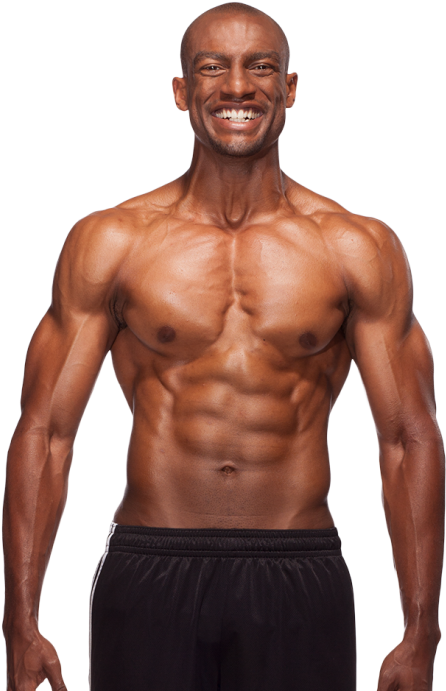 Muscular Man Smiling Portrait PNG image