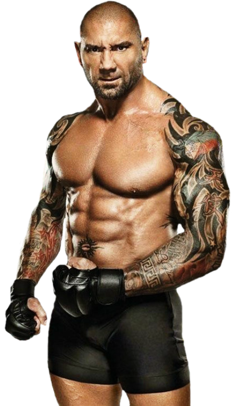 Muscular Tattooed Bodybuilder Portrait PNG image