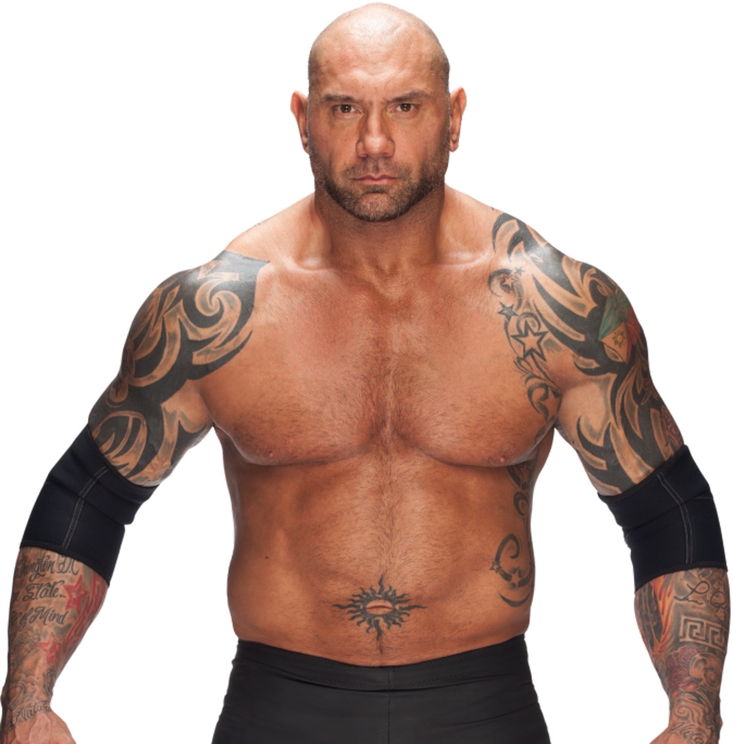 Muscular Tattooed Man Standing PNG image