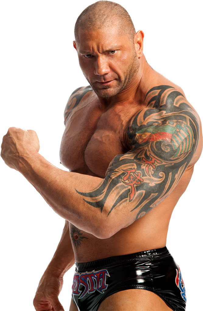 Muscular Wrestler Intimidating Pose PNG image