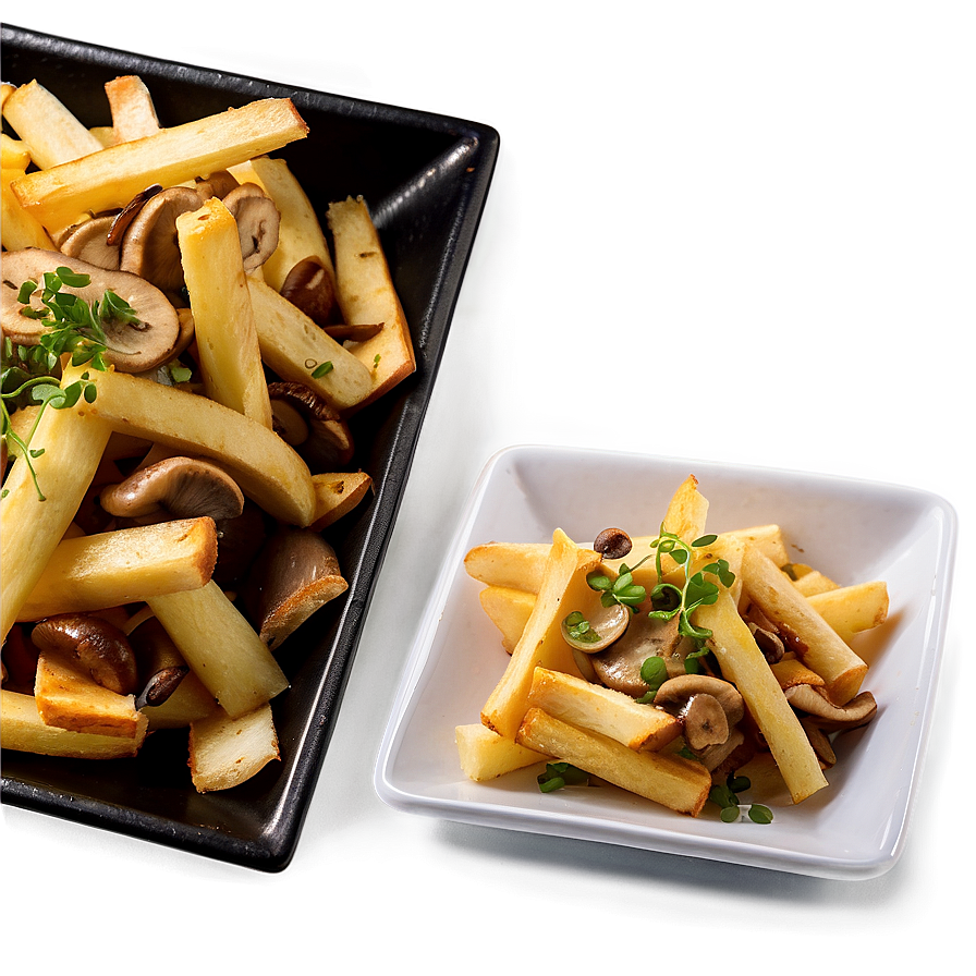 Mushroom And Swiss Fries Png Vmq27 PNG image