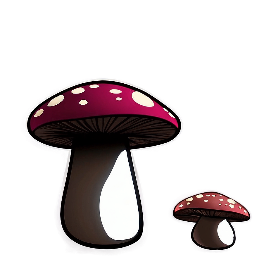 Mushroom Cartoon Silhouette Png Hfk58 PNG image