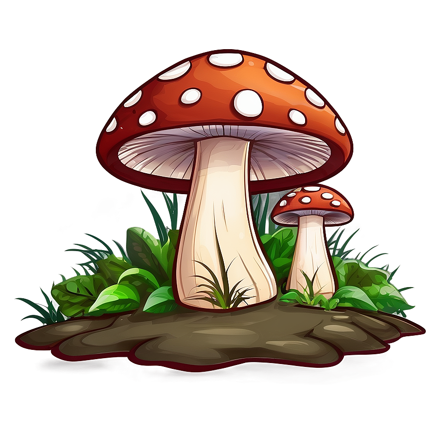 Mushroom Forest Cartoon Png Eqf PNG image