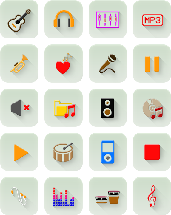 Music_ App_ Icons_ Collection PNG image