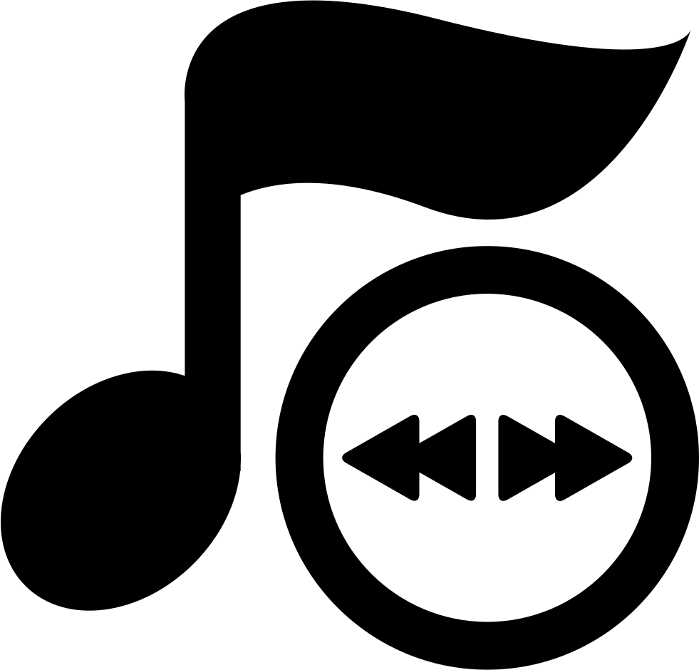 Music Note Rewind Icon PNG image