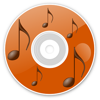 Music Note Vinyl Record Icon PNG image