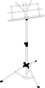 Music Stand Black Background PNG image