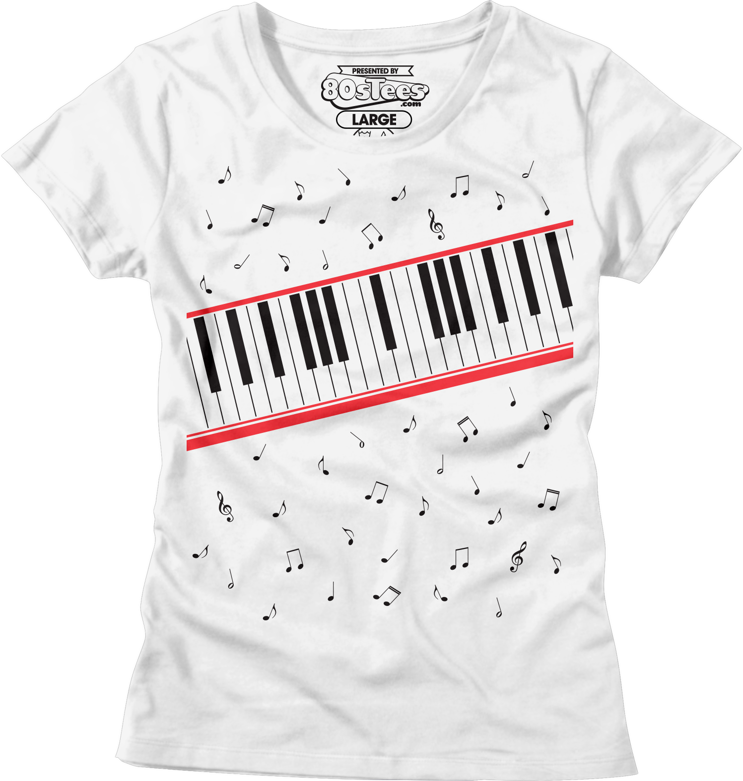 Musical Keyboard T Shirt Design PNG image