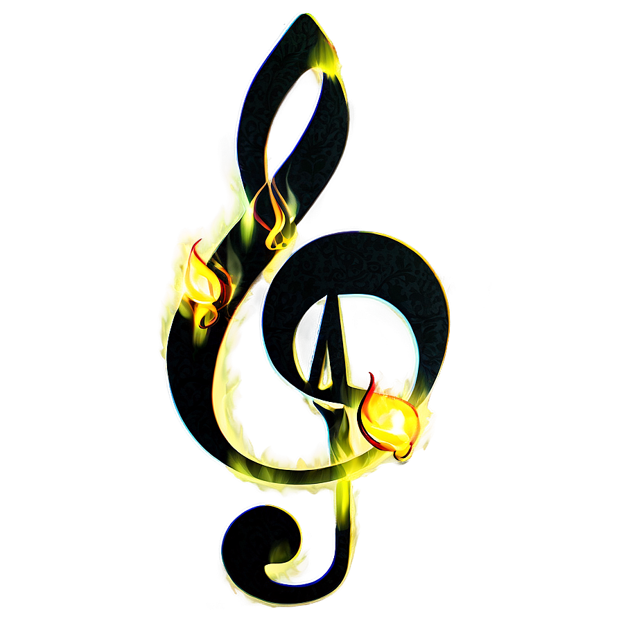 Musical Note On Fire Png 93 PNG image