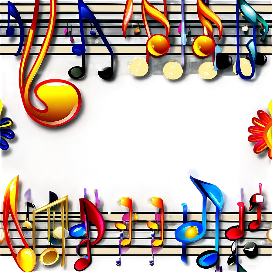 Musical Notes Border Png 04292024 PNG image