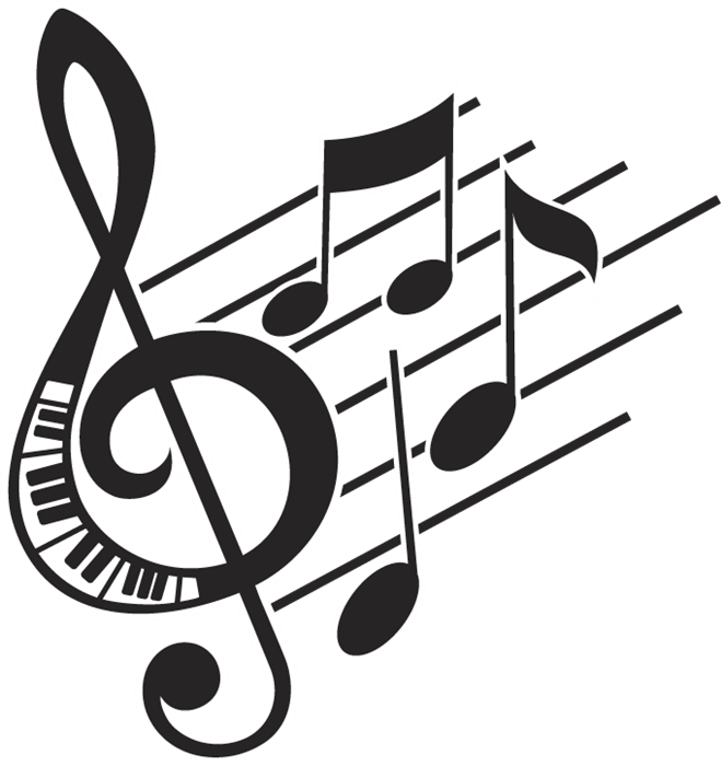Musical Notesand Clef Graphic PNG image