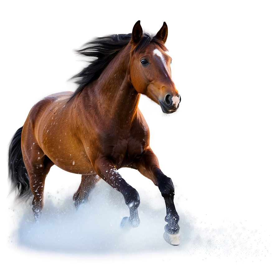 Mustang Horse In Blizzard Png 06262024 PNG image