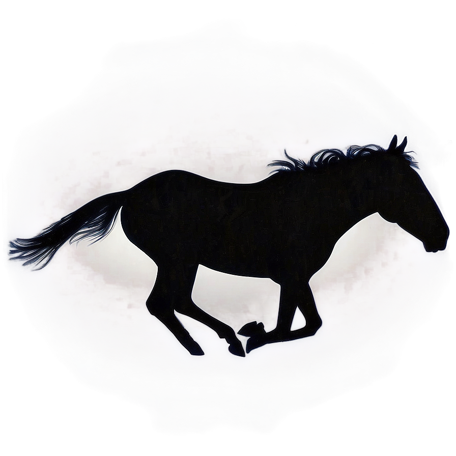 Mustang Horse Silhouette Dusk Png 06262024 PNG image