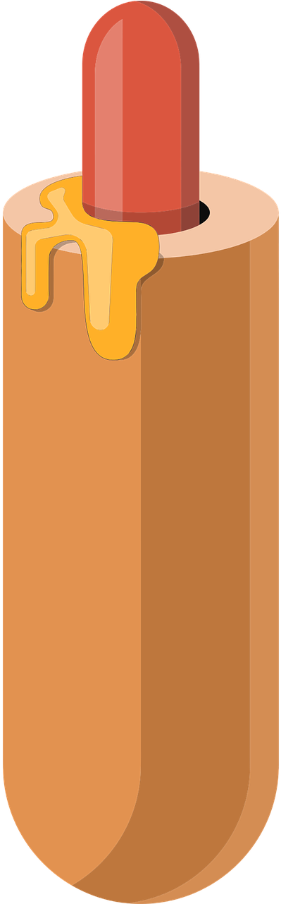 Mustard Spillon Hotdog Cartoon PNG image