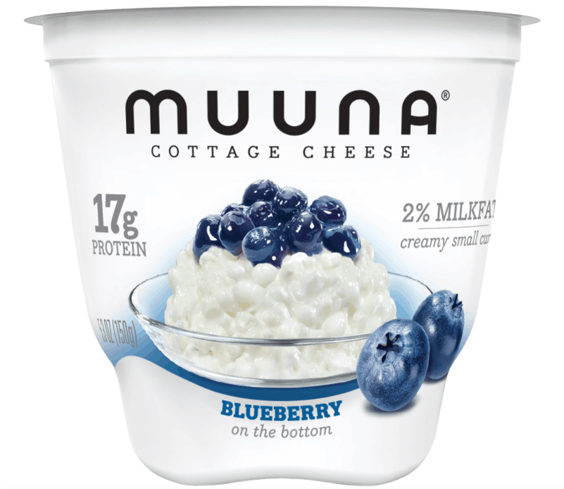 Muuna Cottage Cheese Blueberry Flavor PNG image