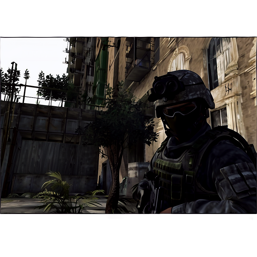 Mw2 Urban Warfare Scene Png Ooe PNG image