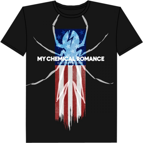 My Chemical Romance American Flag T Shirt PNG image