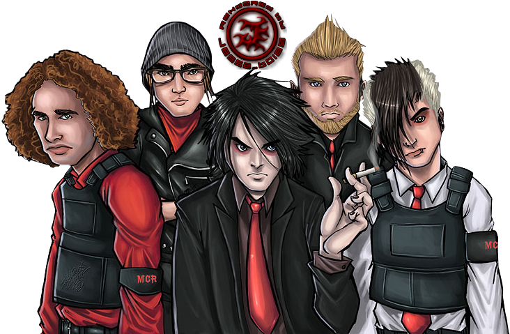 My Chemical Romance Animated Band Members PNG image