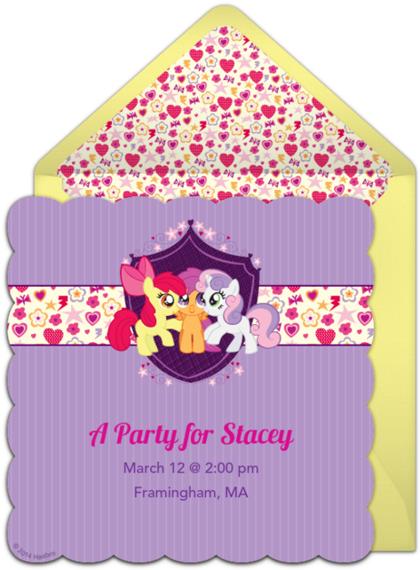 My Little Pony Birthday Invitation PNG image