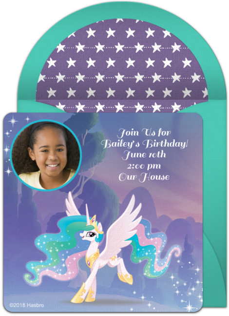 My Little Pony Birthday Invitation PNG image