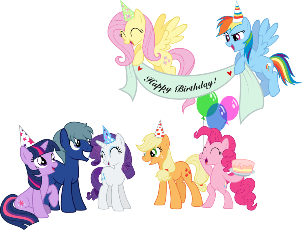 My Little Pony Happy Birthday Celebration PNG image