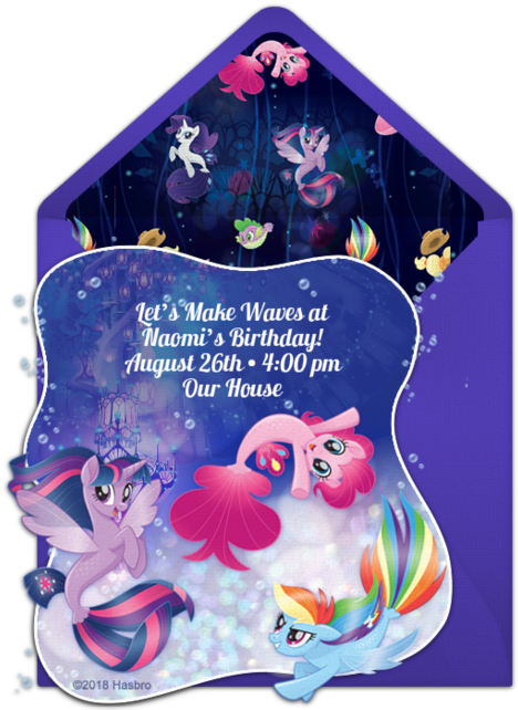 My Little Pony Naomi Birthday Invitation PNG image