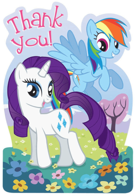 My Little Pony Thank You Card PNG image