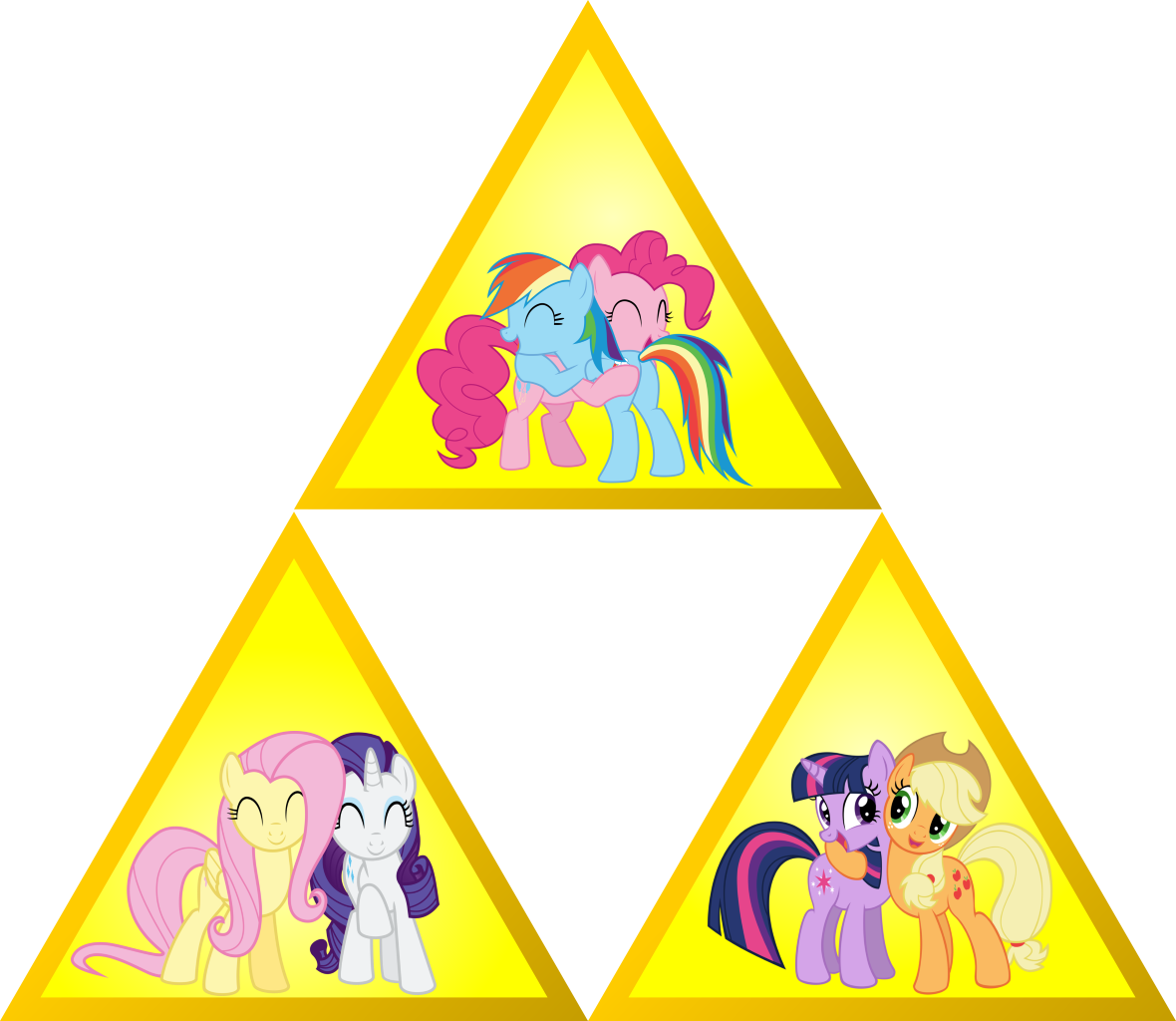 My Little Pony Triforce Fanart PNG image