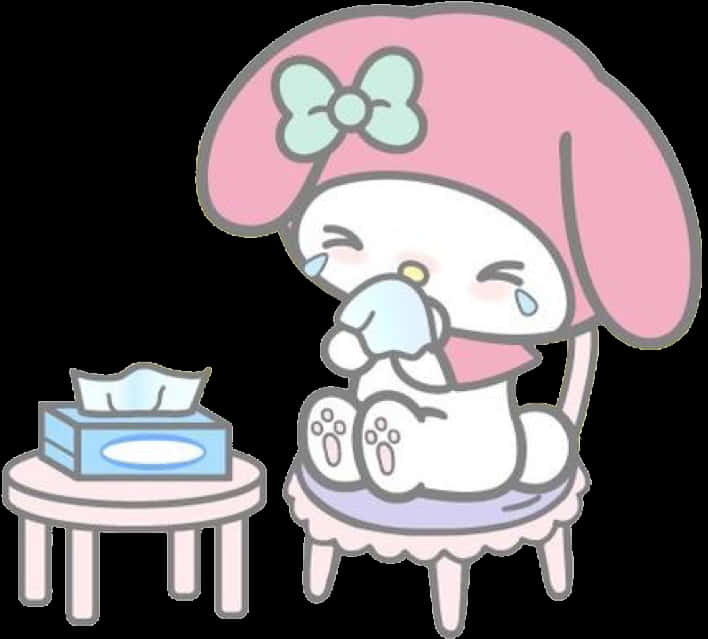 My Melody Sneezing Cute PNG image