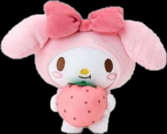 My Melody With Strawberry Plush PNG image