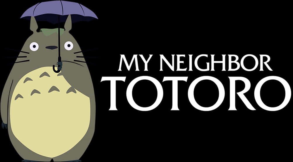 My Neighbor Totoro Character With Umbrella PNG image
