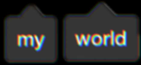 My World_ Blurred Text Effect PNG image