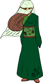 Mysterious_ Anime_ Character_ Green_ Robe PNG image