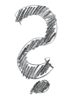 Mysterious Black Question Mark PNG image