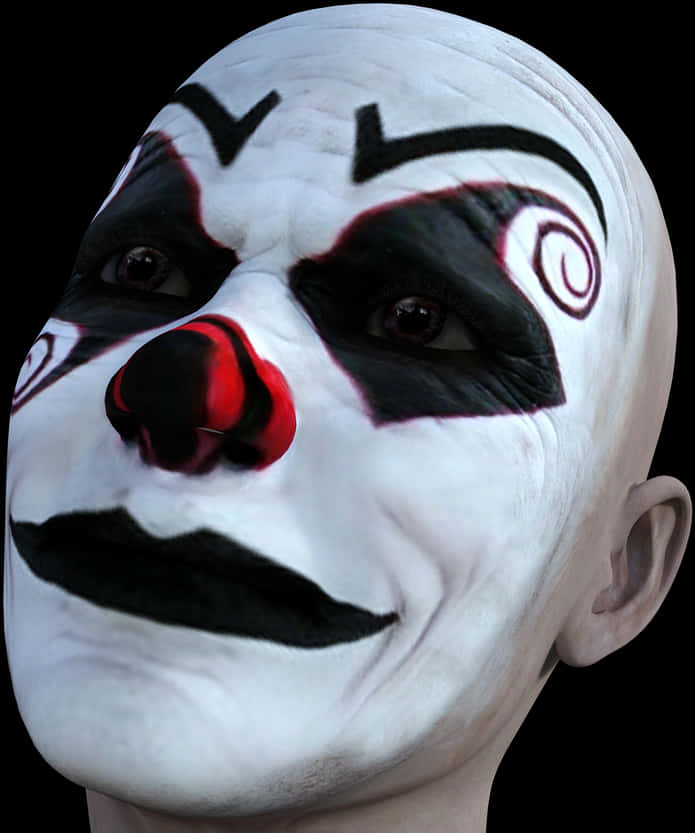 Mysterious_ Clown_ Face_ Paint PNG image