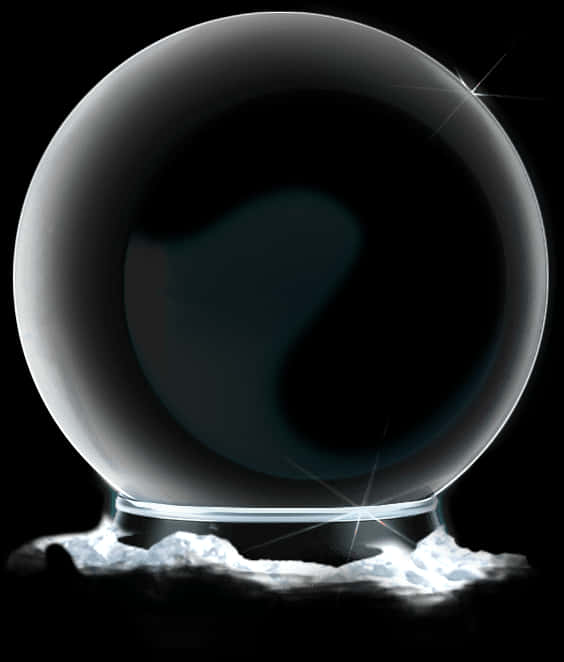 Mysterious Crystal Ballwith Question Mark PNG image