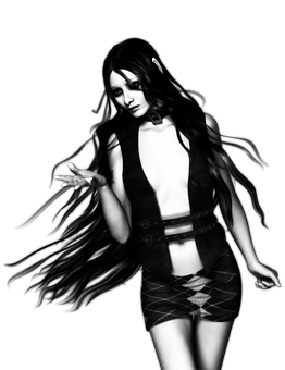 Mysterious_ Figure_in_ Black_and_ White PNG image