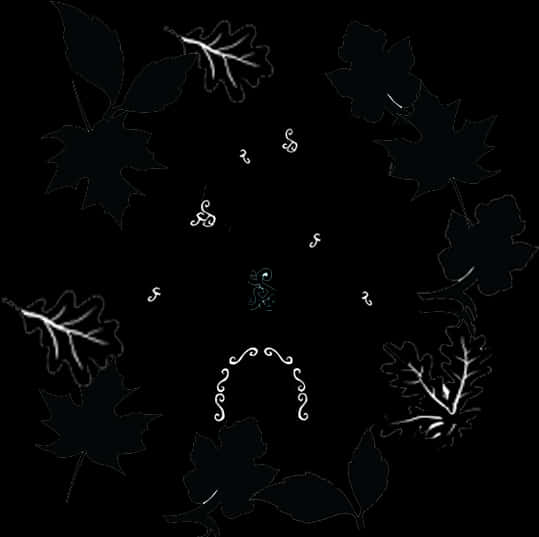 Mysterious_ Floral_ Silhouette_ Pattern PNG image