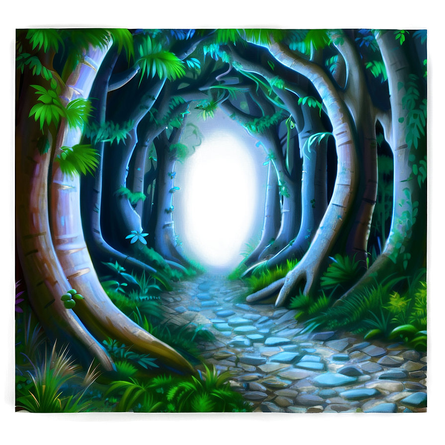 Mysterious Forest Path Png 06252024 PNG image