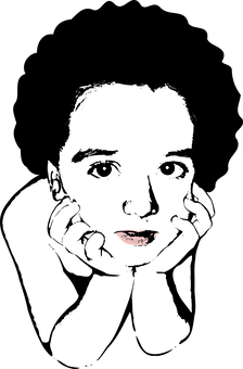Mysterious Girlin Darkness PNG image