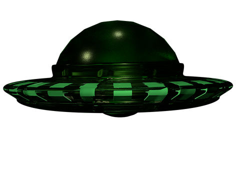 Mysterious_ Green_ U F O PNG image