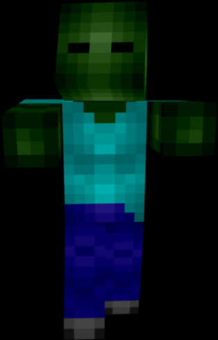 Mysterious_ Herobrine_ Figure PNG image