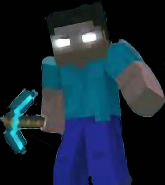 Mysterious Herobrine Figure PNG image